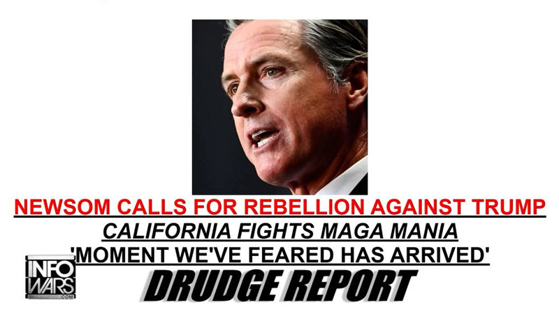 Gov. Newsom Calls For Rebellion Against Trump As Top Democrats Continue Fanning The Flames Of A National Uprising By Promoting The “No Kings” Terror Offensive This Saturday!