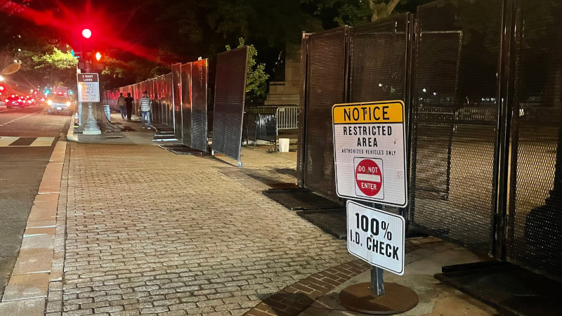 Incoming Riots or Just July 4 Prep? White House, Treasury Lined by Anti-Scale Fence
