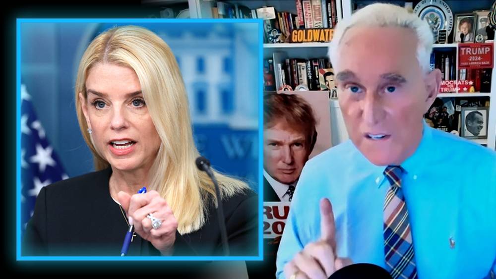 Roger Stone: AG Pam Bondi Must Answer For Her Claim That There Were 14 Terabytes Of Child Torture Videos After DOJ Does Total Epstein Flip-Flop