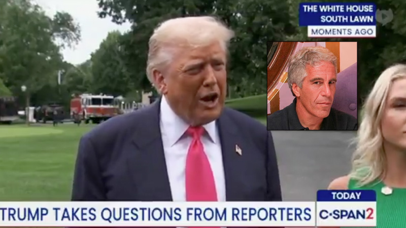 Watch: Trump Maintains Epstein Files Elaborate Democrat Hoax, Says Up To Bondi What Will Be Released