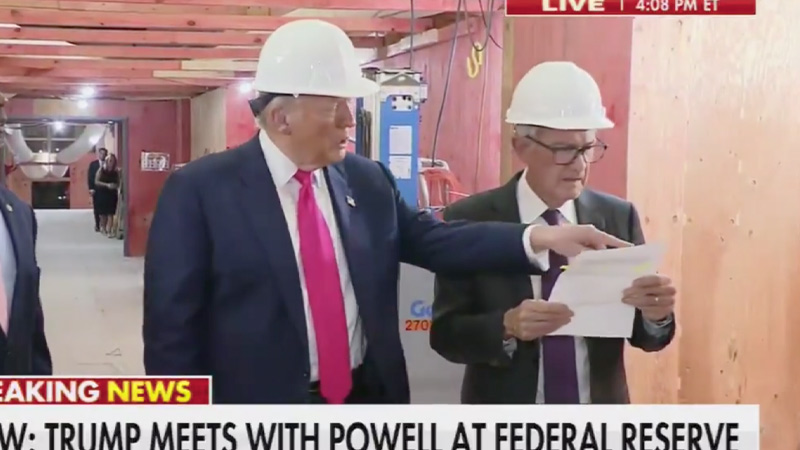 Watch: Trump Argues With Fed Chair Jerome Powell Over .1 BILLION Federal Reserve Building Renovations