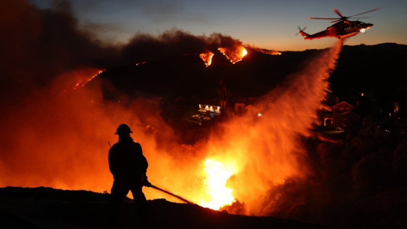 Firefighters Battle New LA Wildfire