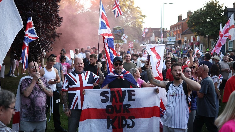 Alien Invasion Center Protests Continue Across England