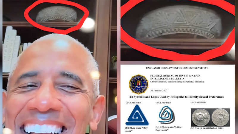 Bowl With ‘Pedophile Symbols’ Spotted Behind Obama in Virtual Call With TX Democrats