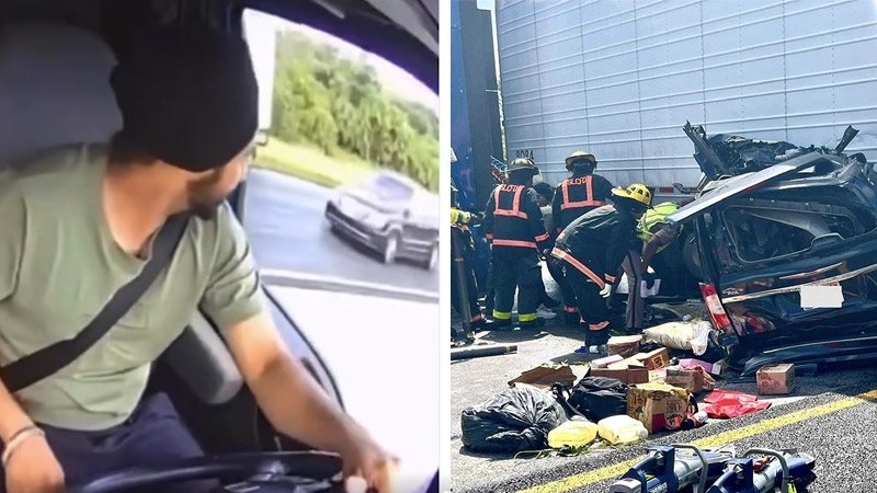 ‘When You Learn to Drive on Indian Roads’: Sikh Semi Driver Makes Illegal U-Turn on Turnpike, Kills 3