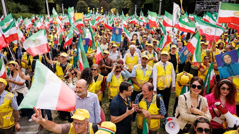 Thousands Of Iranians Gather In Brussels To Demand EU Action Against Tehran