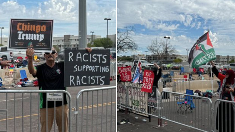 Disgusting: Leftists Protest Outside Charlie Kirk Memorial