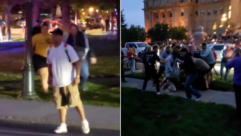 Armed Black Lives Matter Agitator Yelling ‘F**k Charlie Kirk’ Beaten Up, Arrested at Idaho Vigil