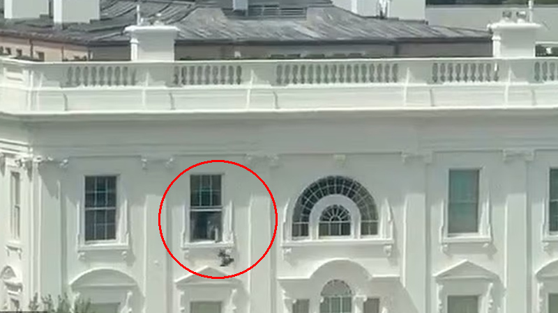 Questions Swirl Over Large Object Being Chucked Out of White House Window
