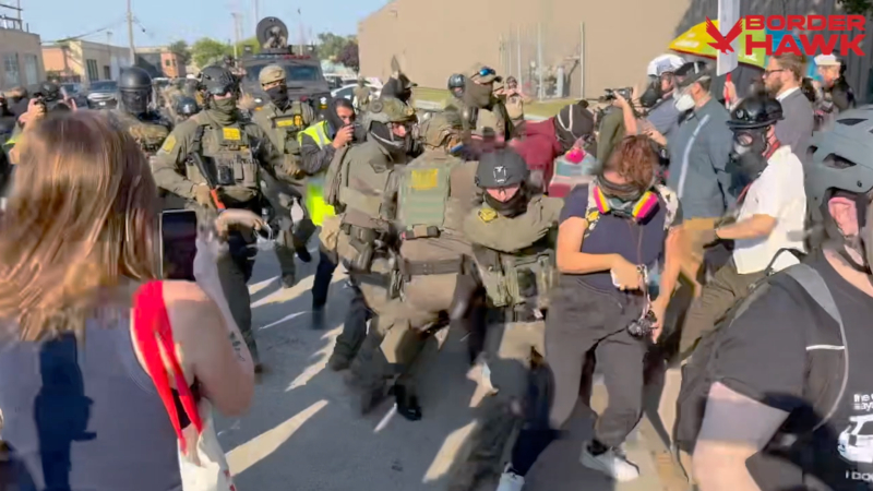 VIDEOS: Antifa Launches Violent Morning ‘Protest’ at Chicago ICE Facility