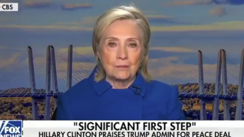 Cognitive Dissonance: Clinton Praises Trump Over Peace Deal, Trashes Him in Kamala Book Tour
