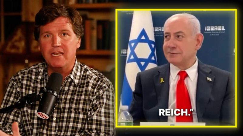 POWERFUL: Tucker Carlson Annihilates Netanyahu After The Israeli Prime Minister Publicly Declared War Against The 1st Amendment!
