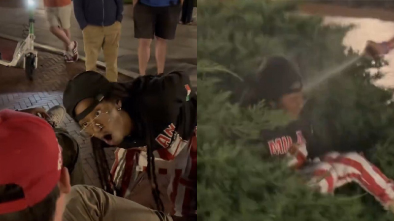 Watch: Leftist Assaults Conservative Activist — Gets Maced In Face! 