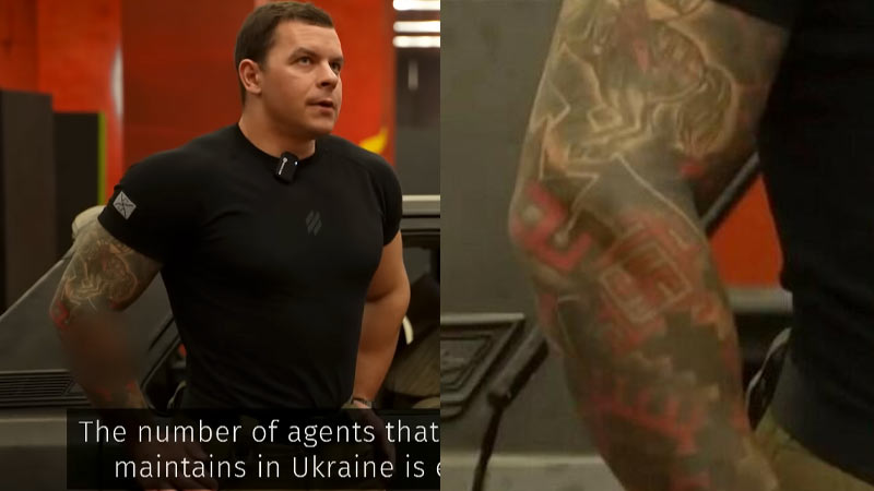 Watch: MSM Interview Covers Up Ukrainian Fighter’s Swastika Tattoo