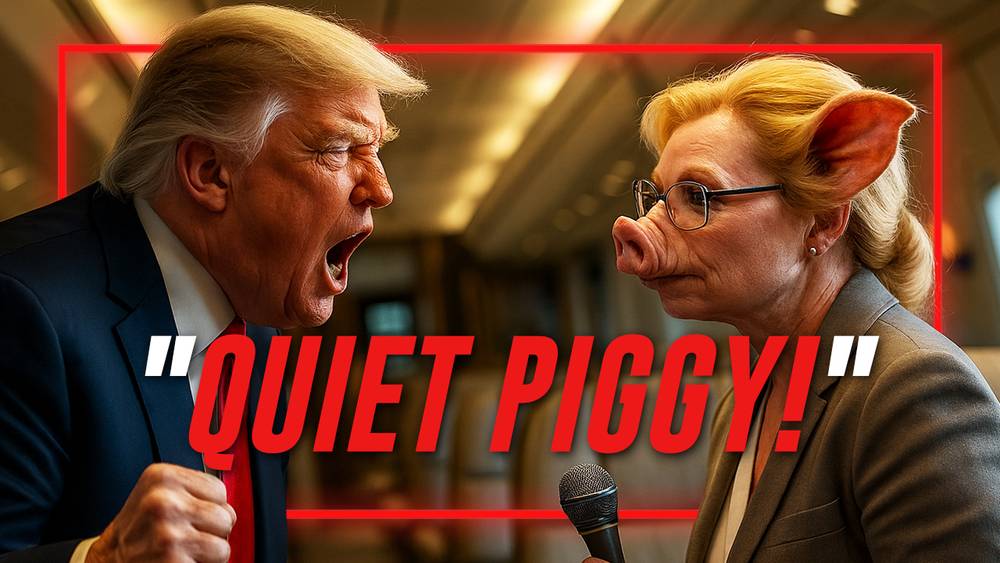 VIDEO: “Quiet Piggy!” Trump Shushes Obnoxious Reporter On Air Force One After Answering Epstein Question