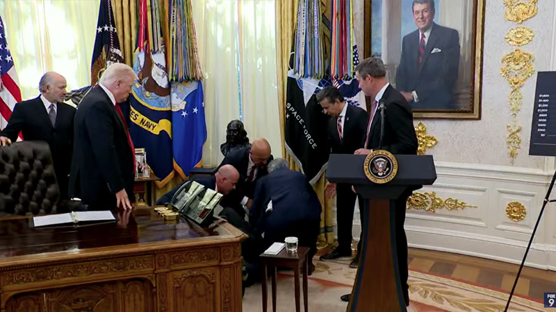 Watch: Pharma Exec Suffers Medical Emergency During Oval Office Press Briefing