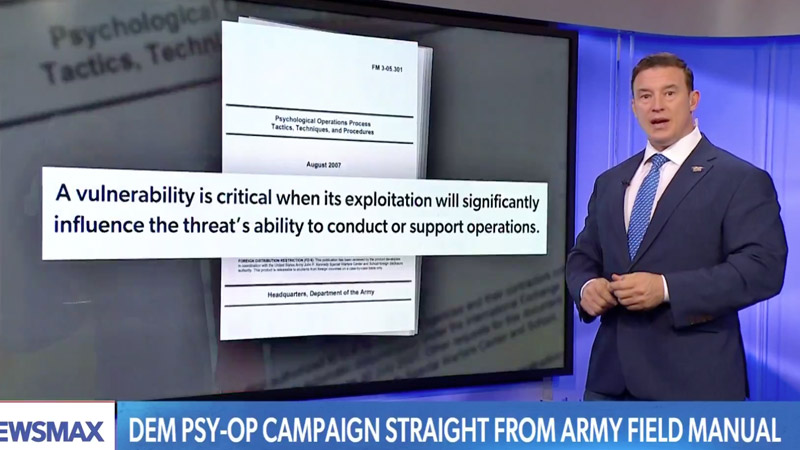 Watch: Dems’ Message Urging Troops to Reject Orders Is Massive Anti-Trump Psy-Op On Public, Says NewsMax Host