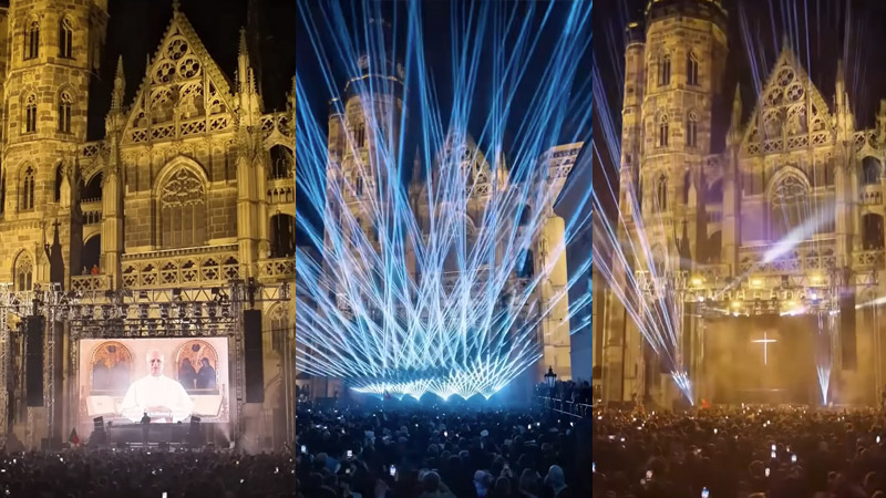 Video: Pope Leo Blesses Crowd Ahead of Electronic Rave Party by DJ Priest