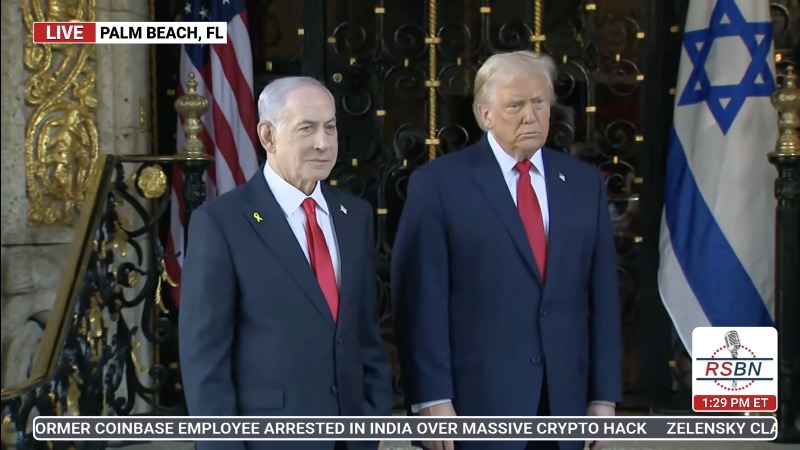 Watch: Netanyahu Meets With Trump Amid Gaza Peace Plan