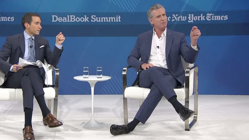 Newsom Roasted Over Testicle-Twisting Leg Cross