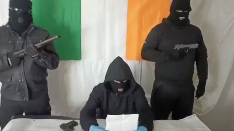 Masked Thugs Claiming to Represent ‘“New Republican Movement” Threaten Irish Politicians 