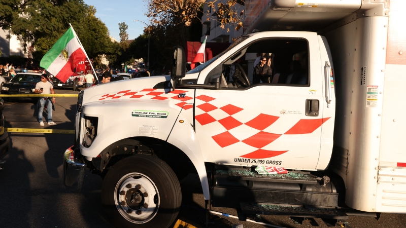WATCH: U-Haul Driver Plows Through Iran Protest in LA