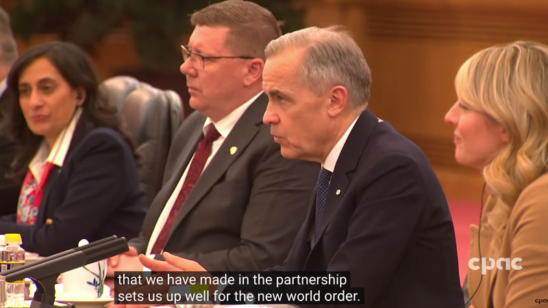 Watch: Canadian PM Carney Grovels to CCP Leaders, Says He Looks Forward to ‘New World Order’