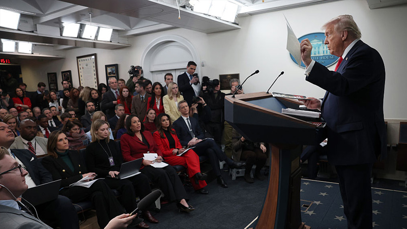 Watch Live: Trump Appears At White House Press Briefing, Slams Media Coverage of ICE Deportations of Criminal Illegals