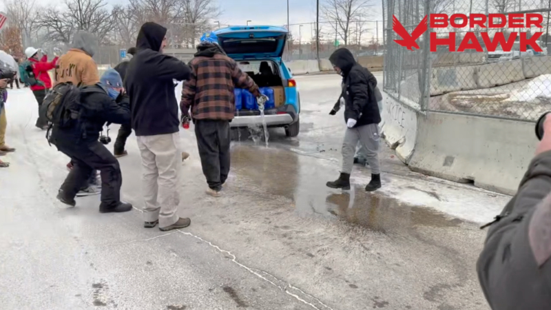 WATCH: Militants ‘Ice Down’ Pathway at Minneapolis Federal Facility to Injure Officers