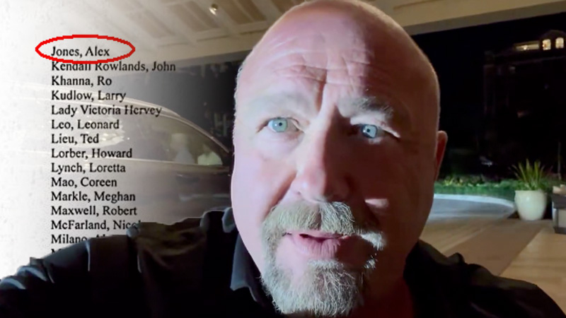 ‘Alex Jones’ In DOJ’s Latest Epstein Release of Prominent Names