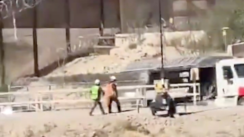 WATCH: Illegals Disguised as Construction Workers Caught Sneaking Across Border