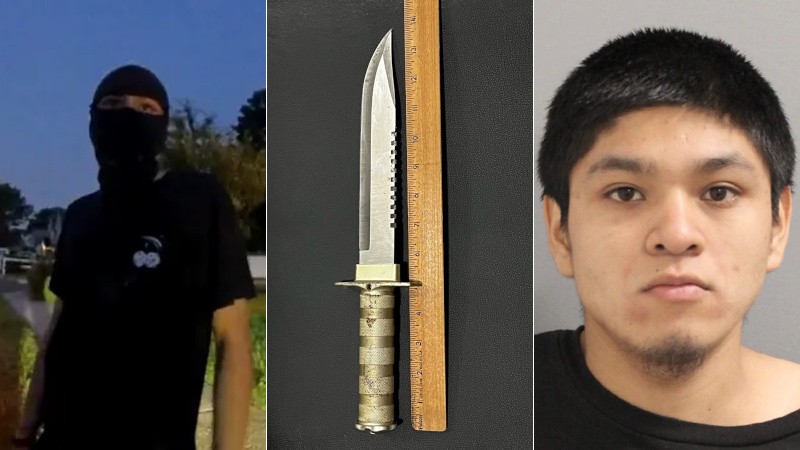 Long Island Cops Arrest Illegal Alien Carrying “Rambo-Style Knife” in Public Mask Crackdown